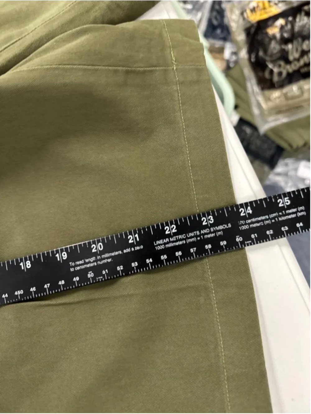 Classic Straight Leg Double Pleated Shorts Olive Non Stock Mfg. Co M 100% Cotton